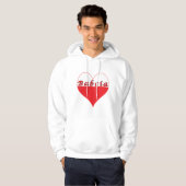 Babcia Polnisches Herz Hoodie (Vorne ganz)