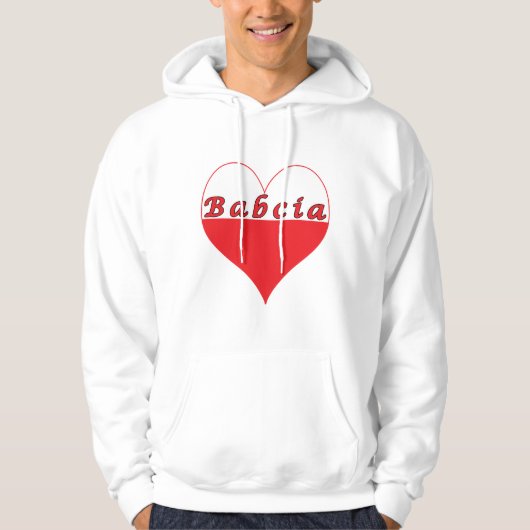 Babcia Polnisches Herz Hoodie (Vorderseite)