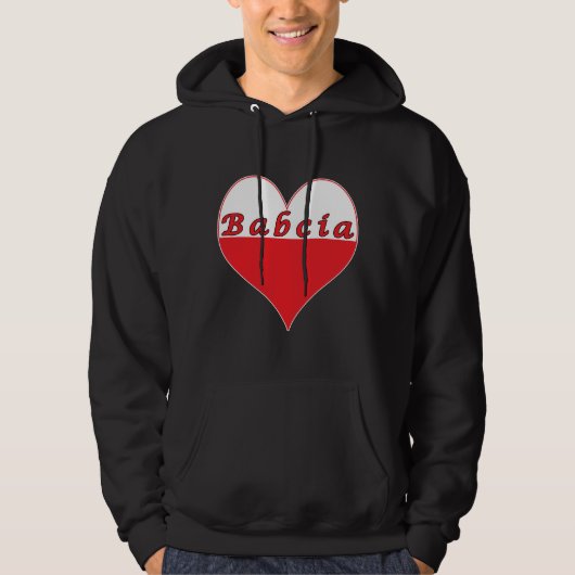 Babcia Polnisches Herz Hoodie (Vorderseite)