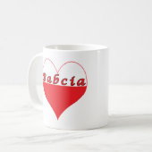 Babcia Polnisches Herz Kaffeetasse (Vorderseite Links)