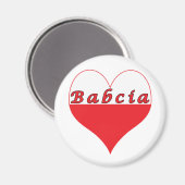 Babcia Polnisches Herz Magnet (Vorderseite/Rückseite)