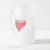 Babcia Polnisches Herz Mattglas Bierglas (Vorderseite Links)