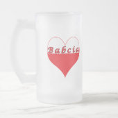 Babcia Polnisches Herz Mattglas Bierglas (Links)