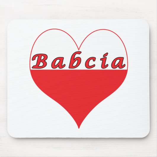 Babcia Polnisches Herz Mousepad (Vorne)