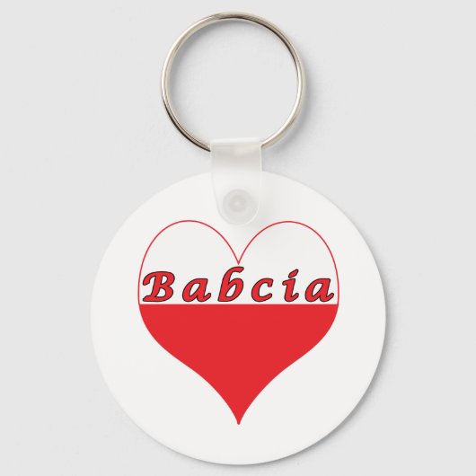 Babcia Polnisches Herz Schlüsselanhänger (Vorderseite)