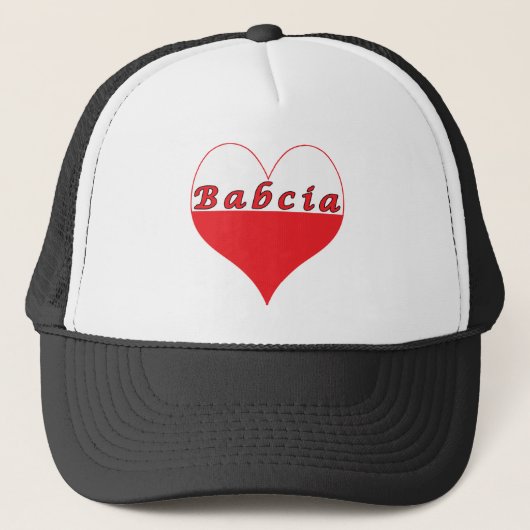 Babcia Polnisches Herz Truckerkappe (Vorderseite)