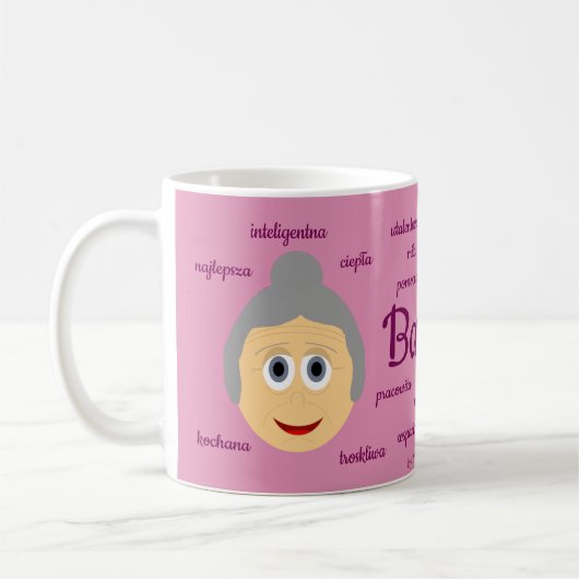Babcia - rosa kaffeetasse (Links)