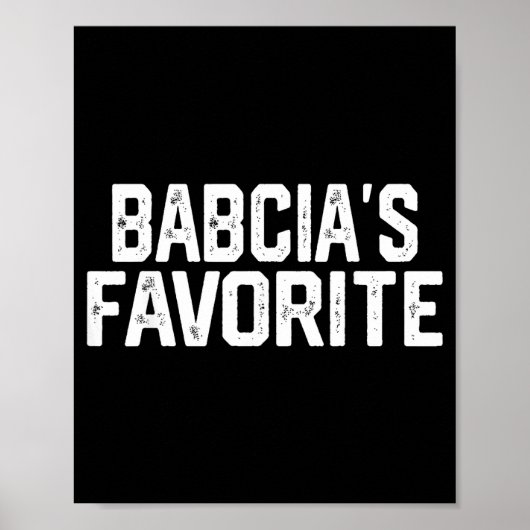 Babcia’s Favorite Funny Grandparent Granhild Vinta Poster (Vorne)