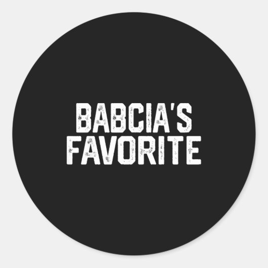 Babcia’s Favorite Funny Grandparent Granhild Vinta Runder Aufkleber (Vorderseite)