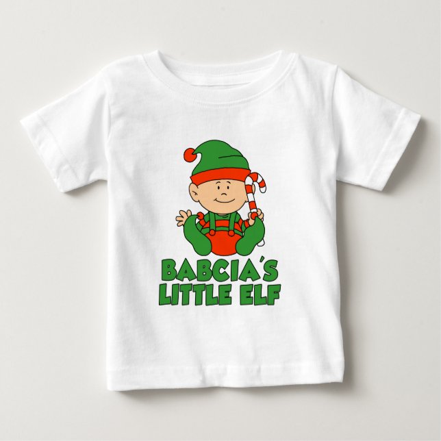 Babcia's Little Elf Baby T-shirt (Vorderseite)