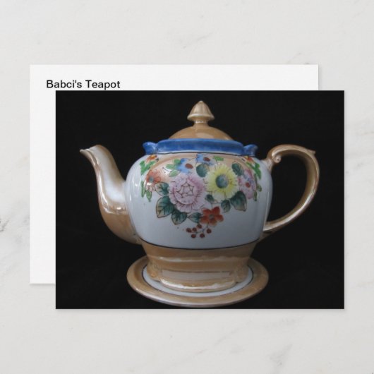 Babcis Teapot Postkarte (Vorne/Hinten)
