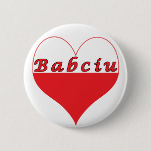 Babciu Polnisches Herz Button