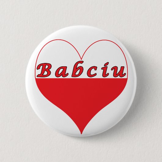 Babciu Polnisches Herz Button (Vorderseite)