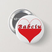 Babciu Polnisches Herz Button (Vorne & Hinten)
