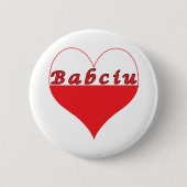Babciu Polnisches Herz Button (Vorderseite)