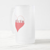 Babciu Polnisches Herz Mattglas Bierglas (Vorderseite Links)