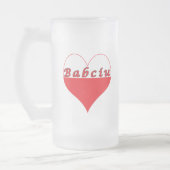 Babciu Polnisches Herz Mattglas Bierglas (Links)