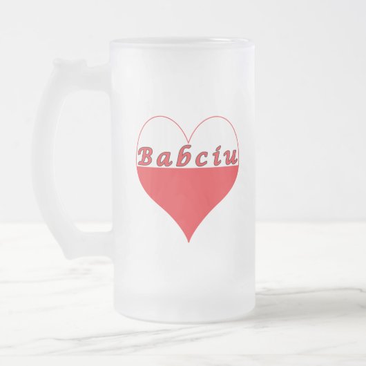 Babciu Polnisches Herz Mattglas Bierglas (Links)