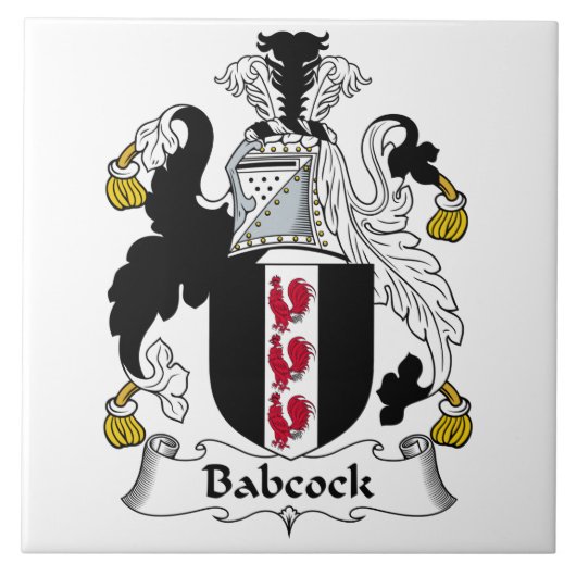 Babcock Familienwappen Fliese (Vorderseite)