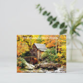 Babcock Staat Park Grist Mill Postkarte (Stehend Vorderseite)