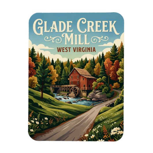 Babcock State Park USA Magnet (Vertikal)
