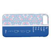 BABE Blue Hearts Muster bearbeiten Case-Mate iPhone Hülle (Rückseite (Horizontal))