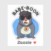 Babe-boon Funny Animal Monkey Baboon Pun Aufkleber (Blatt)
