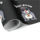 Babe-boon Funny Animal Monkey Baboon Pun Dark BG Geschenkpapier (Rolleneckpunkt)