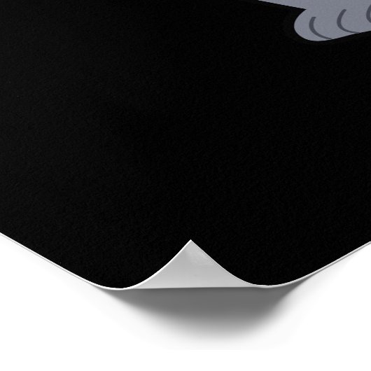 Babe-boon Funny Animal Monkey Baboon Pun Dark BG Poster (Ecke)