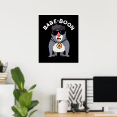 Babe-boon Funny Animal Monkey Baboon Pun Dark BG Poster (Heimbüro)