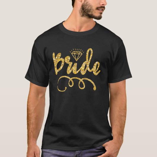 Babe Bride Trendy Retro Bride Squad Stamm Hochzeit T-Shirt (Vorderseite)