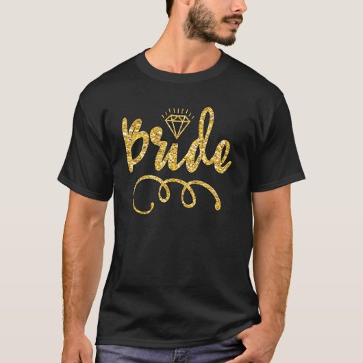 Babe Bride Trendy Retro Bride Squad Stamm Hochzeit T-Shirt (Vorderseite)