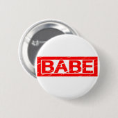 Babe Briefmarke Button (Vorne & Hinten)