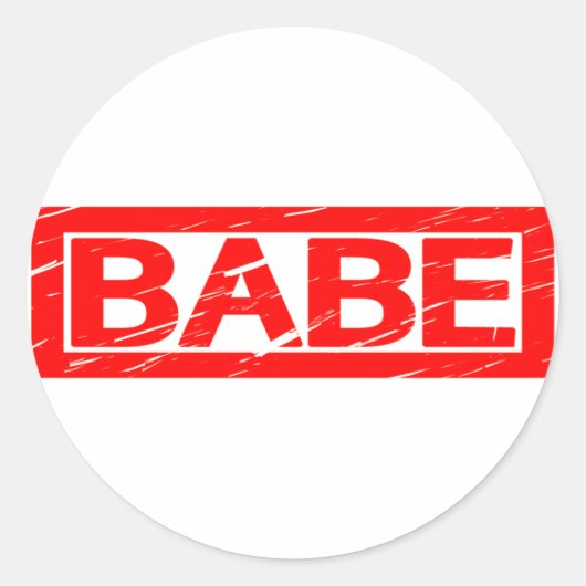 Babe Briefmarke Runder Aufkleber (Vorderseite)