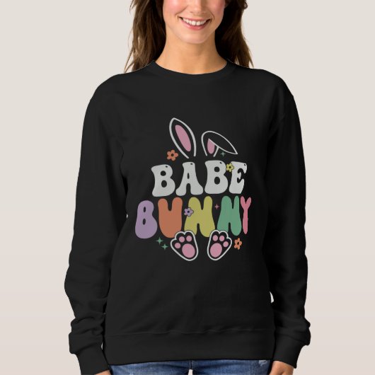 Babe Bunny Women Easter Day Rabbit Grandma Family Sweatshirt (Vorderseite)
