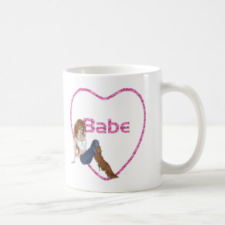 Babe Glitzer Heart Candy Redhead Girl Design Kaffeetasse