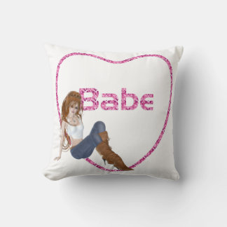 Babe Glitzer Heart Candy Redhead Girl Design Kissen
