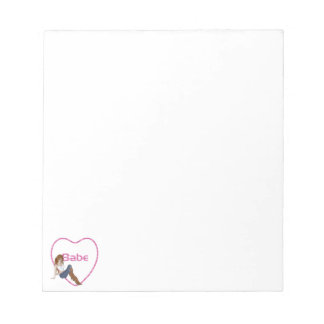 Babe Glitzer Heart Candy Redhead Girl Design Notizblock