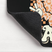 Babe Groovy Halloween Leopard Smile Face Checkered Mousepad (Ecke)