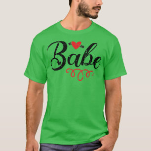 Babe Heart Vintage Braut Brautjungfer Junggesellin T-Shirt