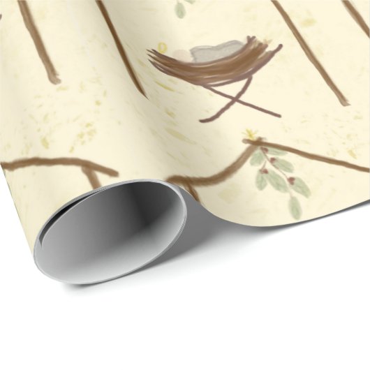 Babe in a manger Christmas wrap Geschenkpapier (Rolleneckpunkt)