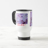 Babe! Kaffee Tasse Lila Lavender Hydrangeas (Vorderseite Links)