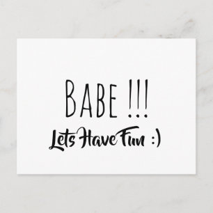 Babe Lasse Spaß Postkarte