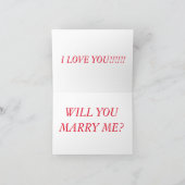 BABE MARRY ME PROPSAL CARD DANKESKARTE (Innenseite)