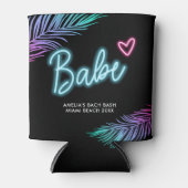 Babe Neon Blue & Pink Tropical Bach Dosenkühler (Vorderseite)