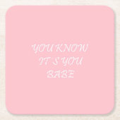 Babe Rechteckiger Pappuntersetzer (Vorderseite)