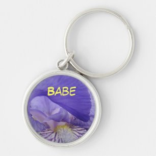 BABE Schlüsselanhänger Lila Iris Blume Schlüsselke