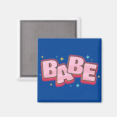Babe-Textentwurf Magnet (Vorderseite/Rückseite)