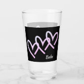 Babe Triple Heart Glass Tumbler (Rückseite)
