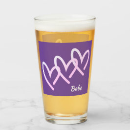 Babe Triple Lila Heart Tumbler